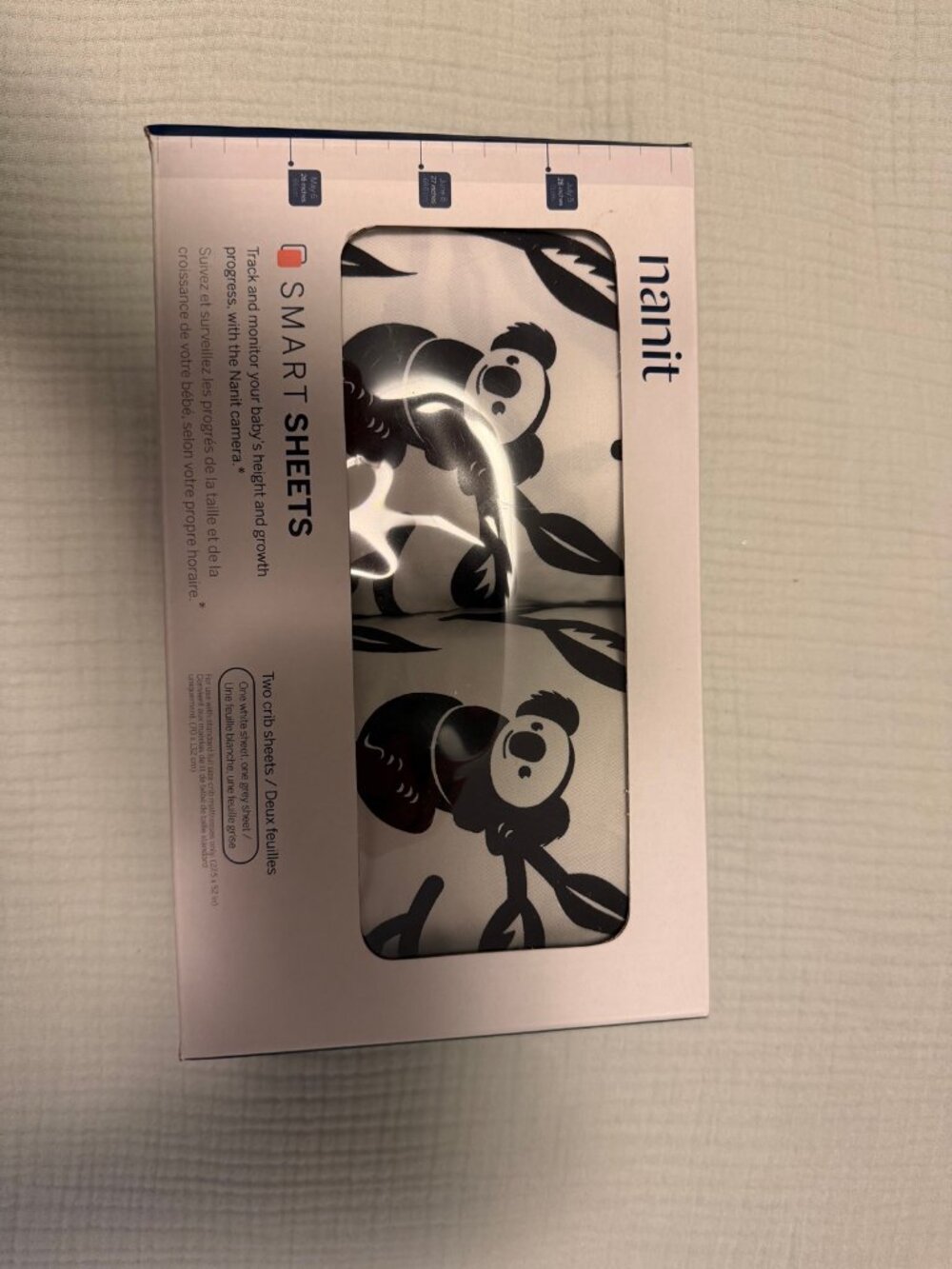 Nanit Smart Sheets 2-Pack Koala Print New in Box